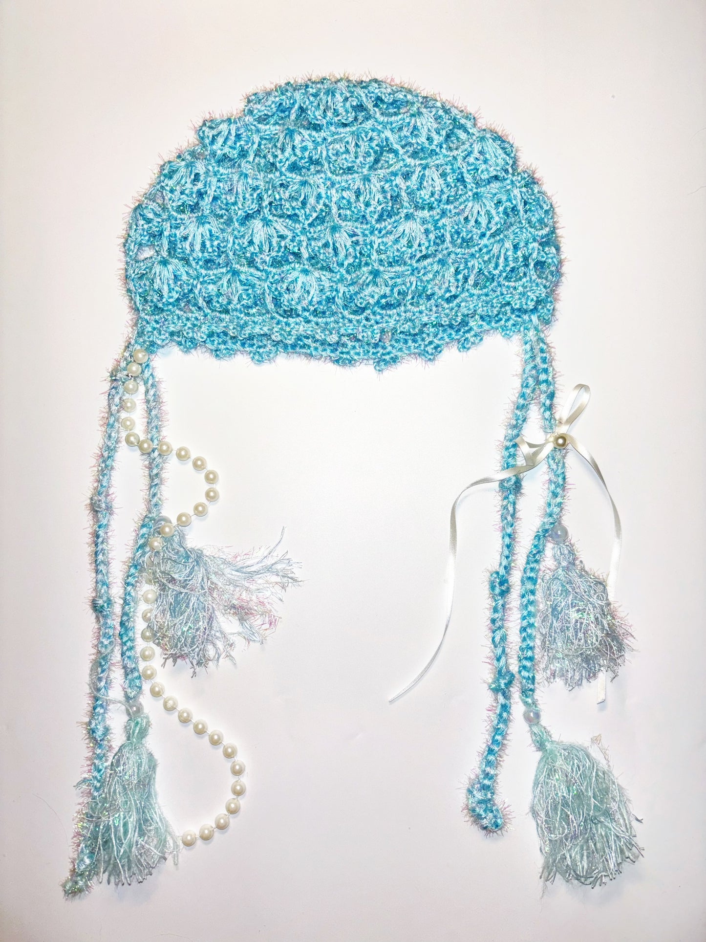 ♡.· ribbon crochet hat / 004