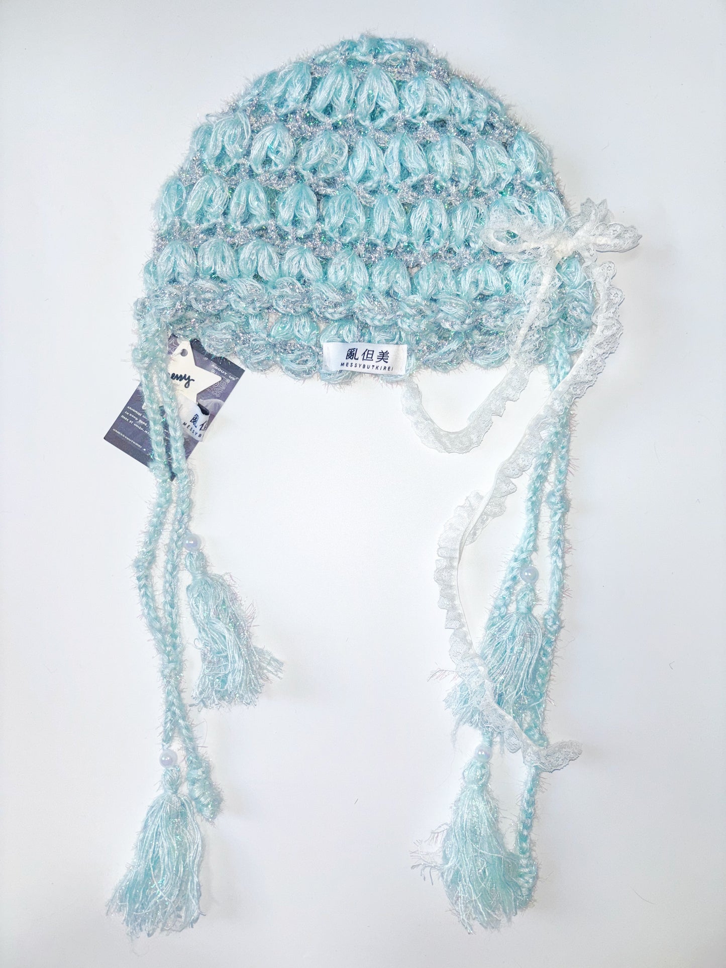 ♡.· ribbon crochet hat / 001