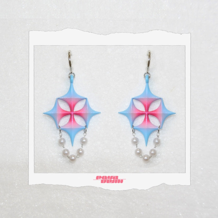 ⟡.· firework star (earring/earclip)