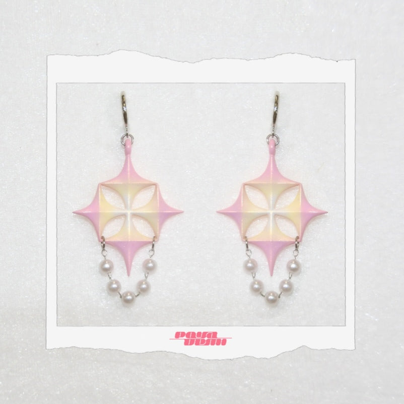 ⟡.· firework star (earring/earclip)