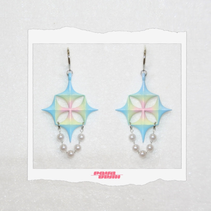 ⟡.· firework star (earring/earclip)