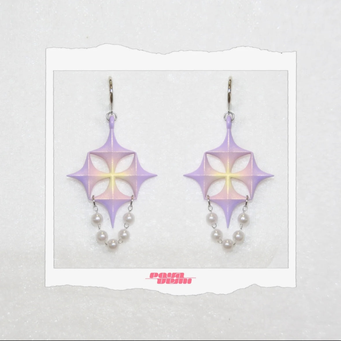 ⟡.· firework star (earring/earclip)