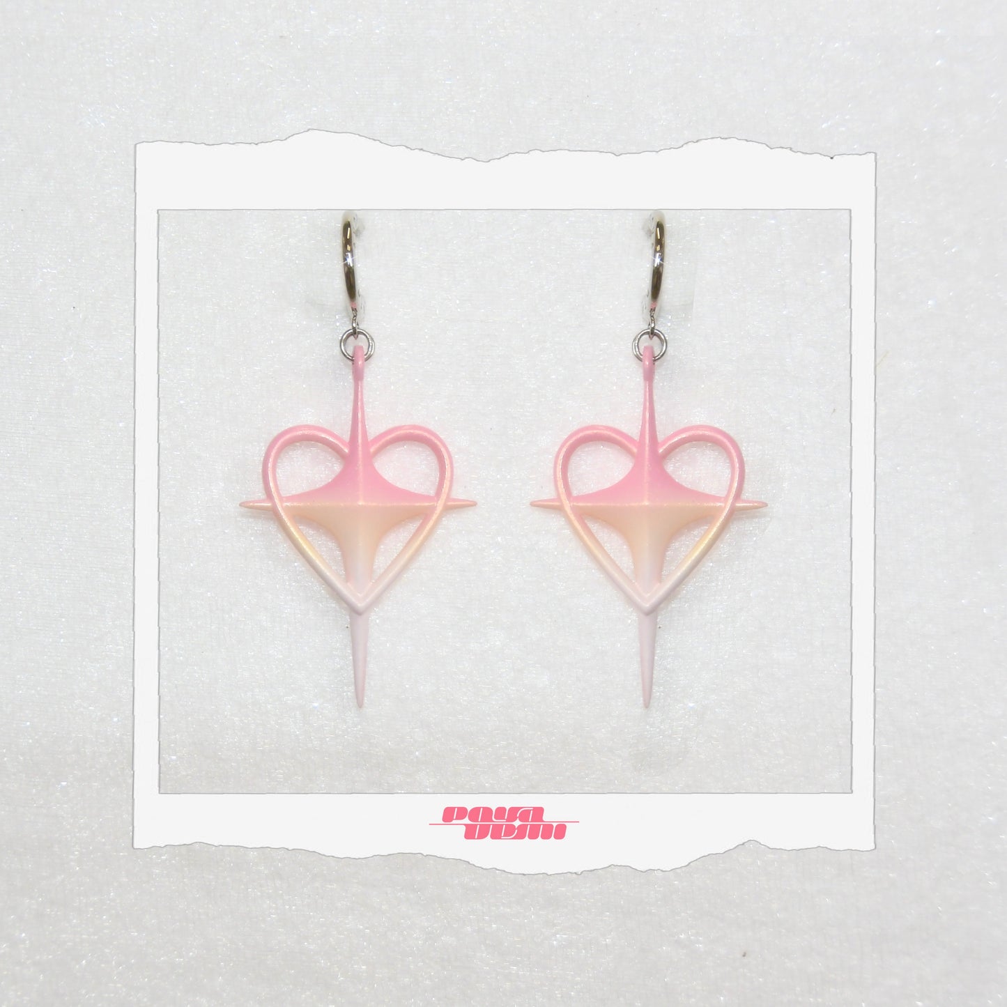 ⟡.· shining heart (earring/earclip)