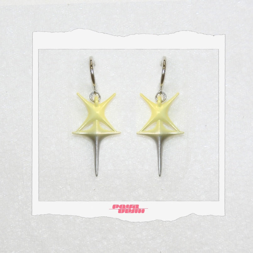 ⟡.· flower star (earring/earclip)