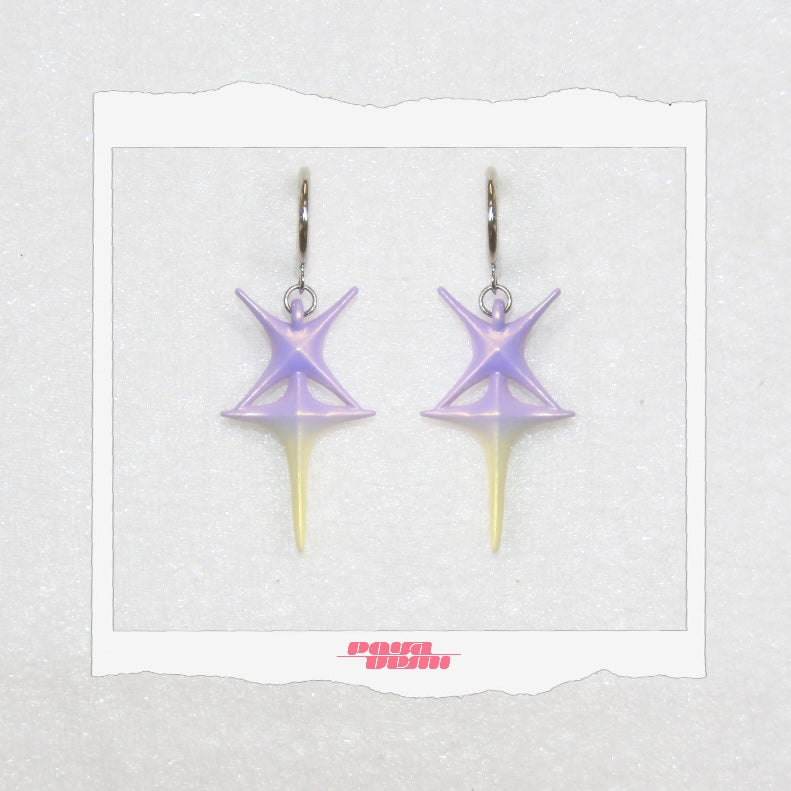 ⟡.· flower star (earring/earclip)