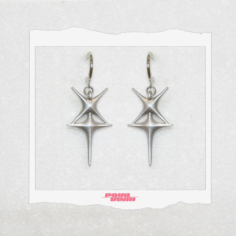 ⟡.· flower star (earring/earclip)