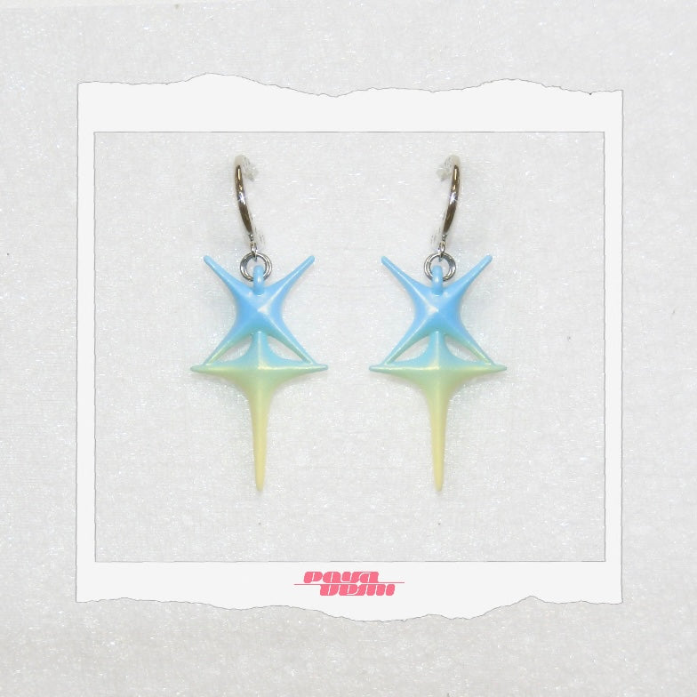 ⟡.· flower star (earring/earclip)