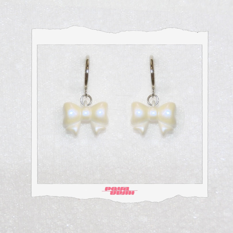 ⟡.· baby ribbon (earring/earclip)